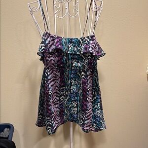 Candie's Purple and Blue Patterned Camisole